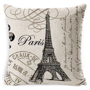 Paris Eiffel Tower Pillow Cover